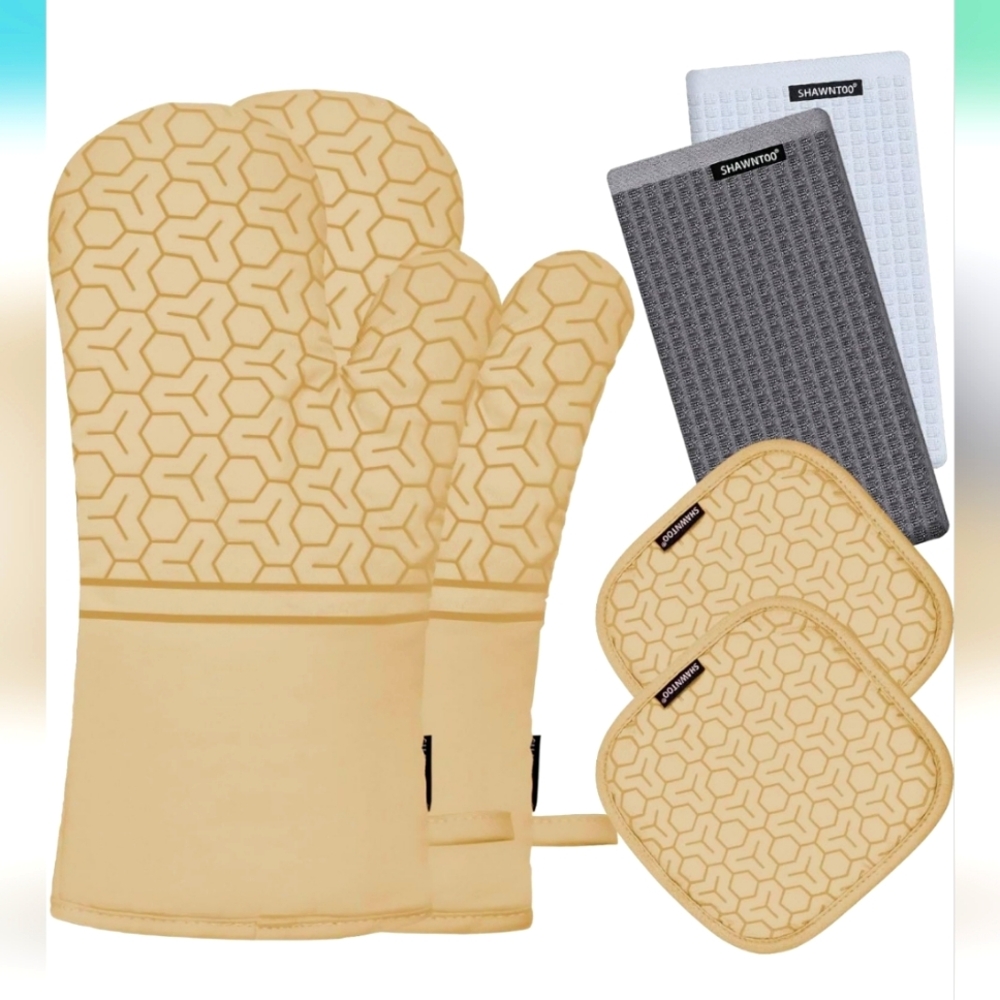 OVEN MITTS AND POT HOLDER SET